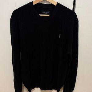 All Saints Black Crewneck Sweater